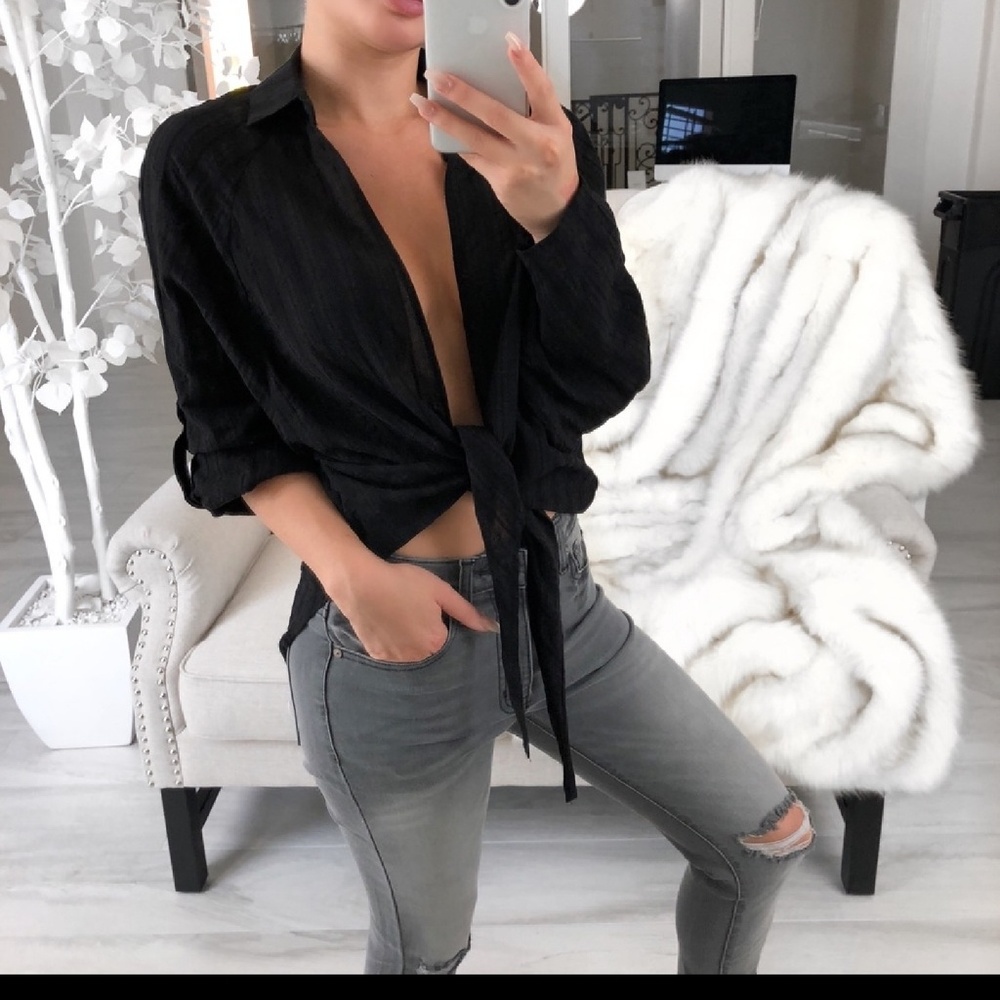 Payge black vintage tie